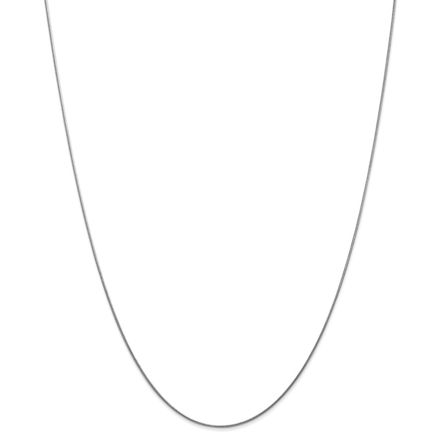 14k White Gold .80 mm Round Snake Chain Necklace - 18 in.