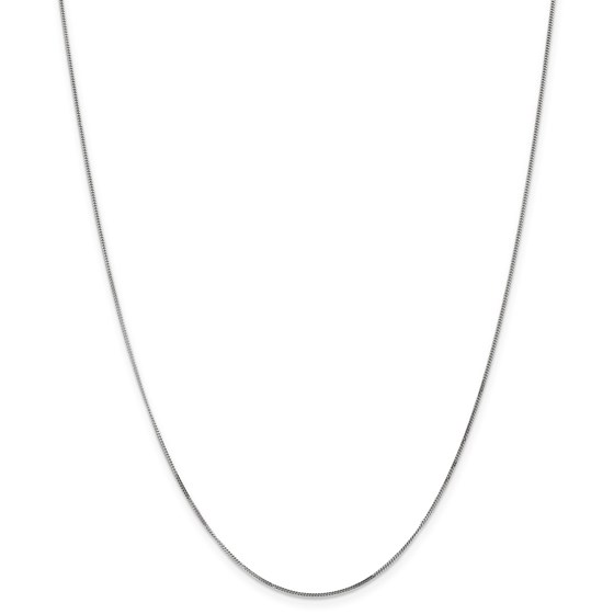 14k White Gold .9 mm Curb Pendant Chain Necklace - 18 in. 14k White Gold .9 mm Curb Pendant Chain Necklace - 18 in.