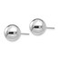 14k White Gold 9 mm Polished Ball Post Earrings
