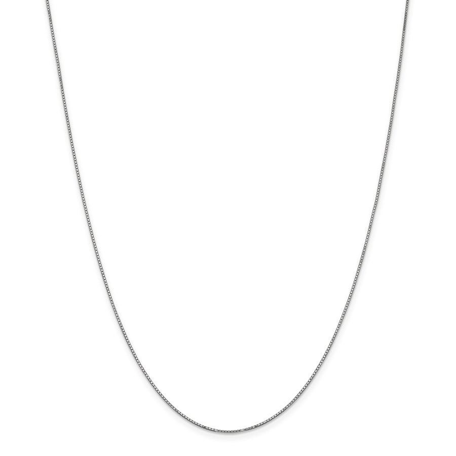 14k White Gold .90 mm Box Chain Necklace - 20 in.