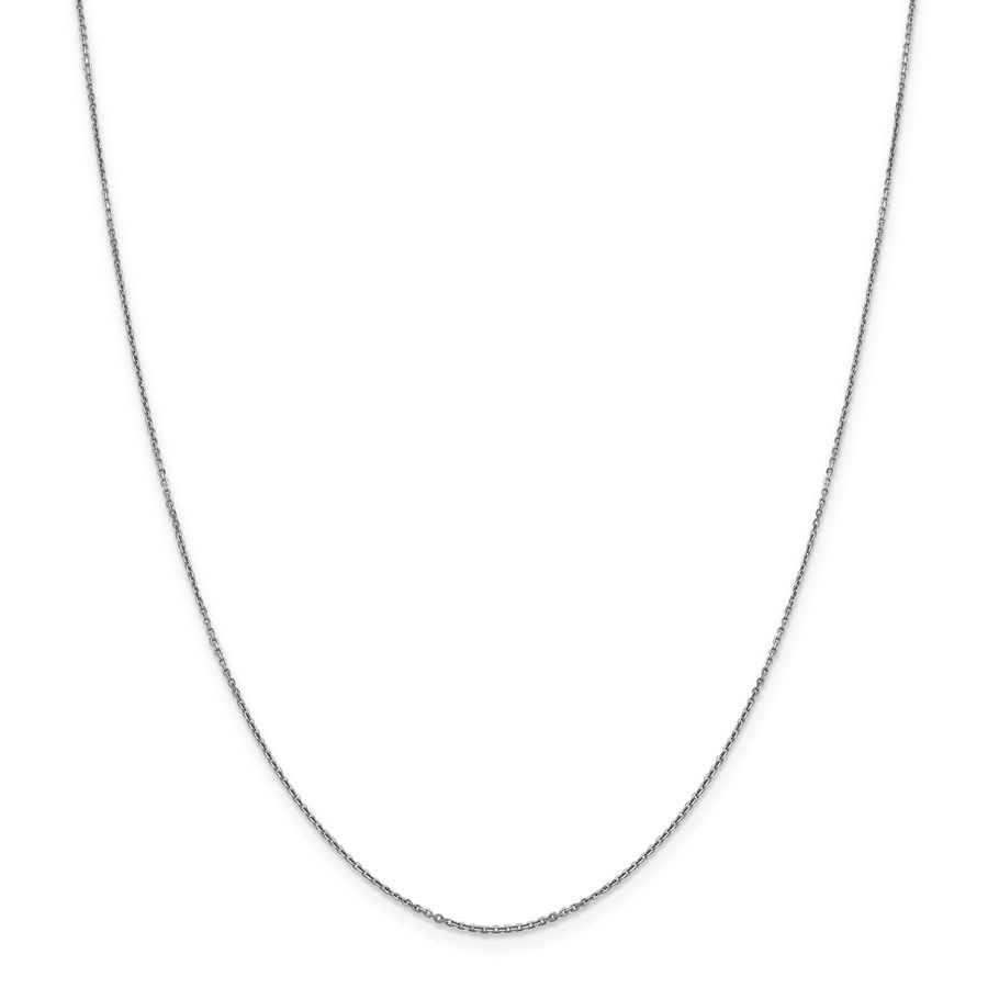 14k White Gold .90 mm Diamond Cut Cable Chain - 26 in.