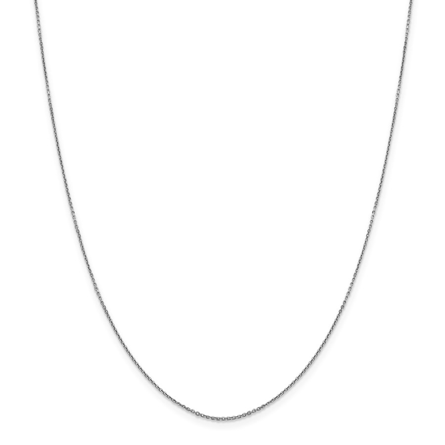 14k White Gold .90 mm Diamond-cut Cable Chain Necklace - 16 in.