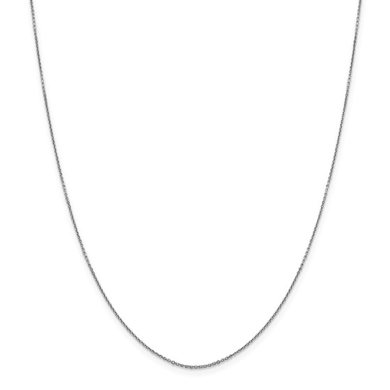 14k White Gold .90 mm Diamond-cut Cable Chain Necklace - 18 in.