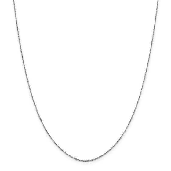 14k White Gold .90 mm Diamond-cut Cable Chain Necklace - 18 in. 14k White Gold .90 mm Diamond-cut Cable Chain Necklace - 18 in.