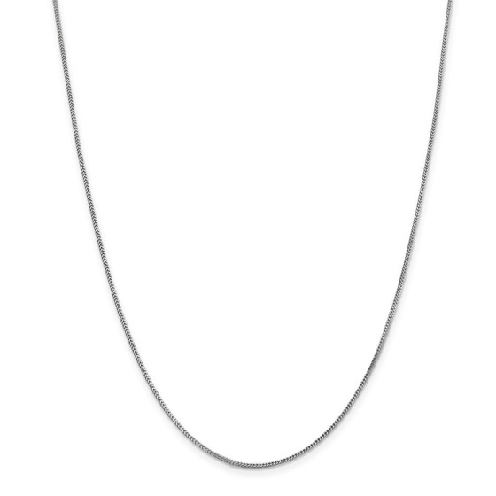 14k White Gold .90 mm Franco Chain Necklace - 18 in. 14k White Gold .90 mm Franco Chain Necklace - 18 in.
