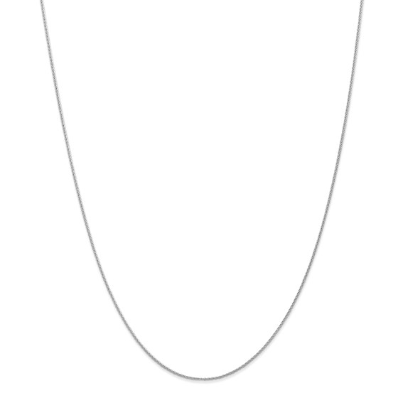 14k White Gold .90 mm Parisian Wheat Chain Necklace - 16 in.