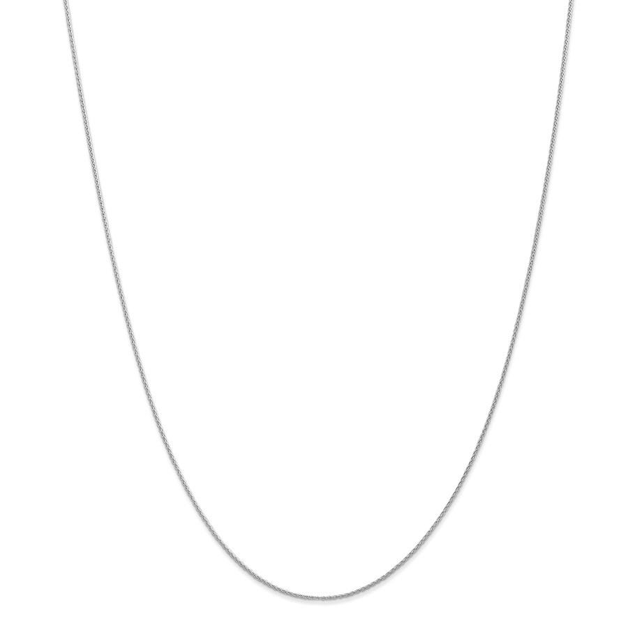 14k White Gold .90 mm Parisian Wheat Chain Necklace - 20 in.