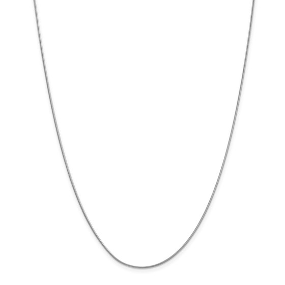 14k White Gold .90 mm Round Snake Chain Necklace - 18 in. 14k White Gold .90 mm Round Snake Chain Necklace - 18 in.