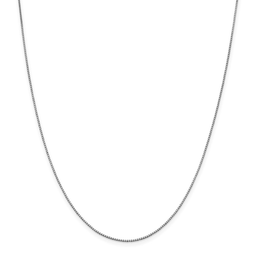 14k White Gold .95 mm Box Chain Necklace - 18 in.