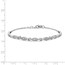 14k White Gold .98 ct Diamond Shapes Bangle Bracelet - 7 in.