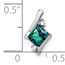 14K White Gold Alexandrite and Diamond Chain Slide - 10 mm