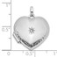 14K White Gold and Textured Diamond 15mm Heart Locket - 23 mm