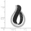 14k White Gold Black & White 1ct Diamond Twist Loop Slide