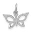 14K White Gold Butterfly Charm - 13 mm