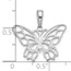 14K White Gold Butterfly Cut-out Pendant - 17 mm