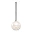 14K White Gold Cultured Pearl Drop Chain Slide - 26.7 mm
