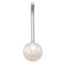 14K White Gold Cultured Pearl Drop Chain Slide - 26.7 mm