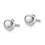 14k White Gold Cultured Pearl Heart Post Earrings