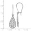 14K White Gold D/C Filigree Dangle Earrings - 32 mm