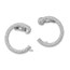 14K White Gold D/C Half Circle Post w/ OM Back Climber - 20 mm