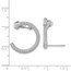 14K White Gold D/C Half Circle Post w/ OM Back Climber - 20 mm