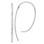 14K White Gold D/C Polished Threader Earrings - 55.25 mm