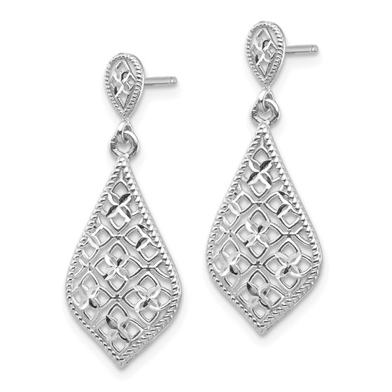 Buy 14k White Gold Dangle Earrings APMEX