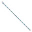 14k White Gold Diamond and Blue Topaz Bracelet - 7 in.