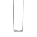14K White Gold Diamond Bar Necklace - 18 in.