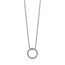 14K White Gold Diamond Circle 12 mm wide Necklace - 18 in.