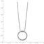 14K White Gold Diamond Circle 18 mm wide Necklace - 18 in.