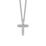 14K White Gold Diamond Cross Necklace - 18 in.