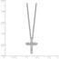 14K White Gold Diamond Cross Necklace - 18 in.