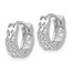 14k White Gold Diamond-cut 8 mm Hoop Earrings