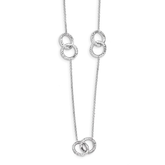 14k White Gold Diamond Cut Polished Necklace 14k White Gold Diamond Cut Polished Necklace