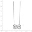 14K White Gold Diamond Double Infinity Symbol Necklace - 18 in.