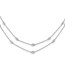 14K White Gold Diamond Double Strand Bracelet - 7 in.