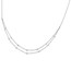 14K White Gold Diamond Double Strand Bracelet - 7 in.