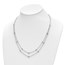 14K White Gold Diamond Double Strand Bracelet - 7 in.