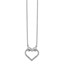 14k White Gold Diamond Heart w/Infinity Necklace - 18 in.