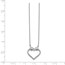 14k White Gold Diamond Heart w/Infinity Necklace - 18 in.