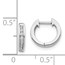 14k White Gold Diamond Hinged Hoop Earrings - 11 mm