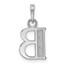14K White Gold Diamond Letter B Initial Pendant - 18.7 mm