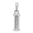 14K White Gold Diamond Letter I Initial Pendant - 18.5 mm