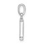 14K White Gold Diamond Letter K Initial Pendant - 18.5 mm