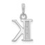 14K White Gold Diamond Letter K Initial Pendant - 18.5 mm