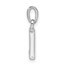 14K White Gold Diamond Letter L Initial Pendant - 18 mm