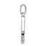 14K White Gold Diamond Letter M Initial Pendant - 22.3 mm
