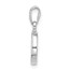 14K White Gold Diamond Letter O Initial Pendant - 18.5 mm