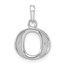 14K White Gold Diamond Letter O Initial Pendant - 18.5 mm